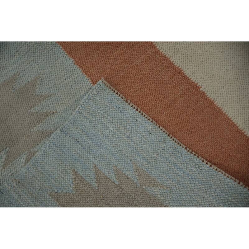 Hand Woven Oriental 100% Wool Carpet Southwestern Tribal Multi-Colored Kilim Area Rug - 10' 0'' X 7' 11''