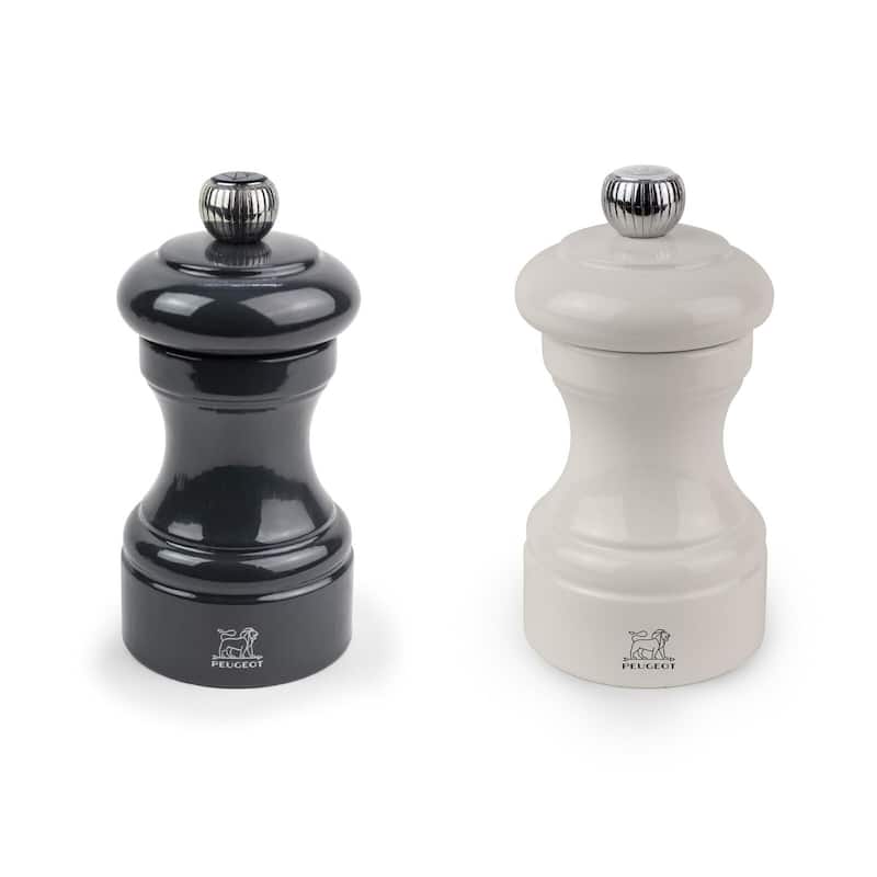 Peugeot Bistro Pepper and Salt Mill Set - 10cm - 4in. - Slate and Ivory