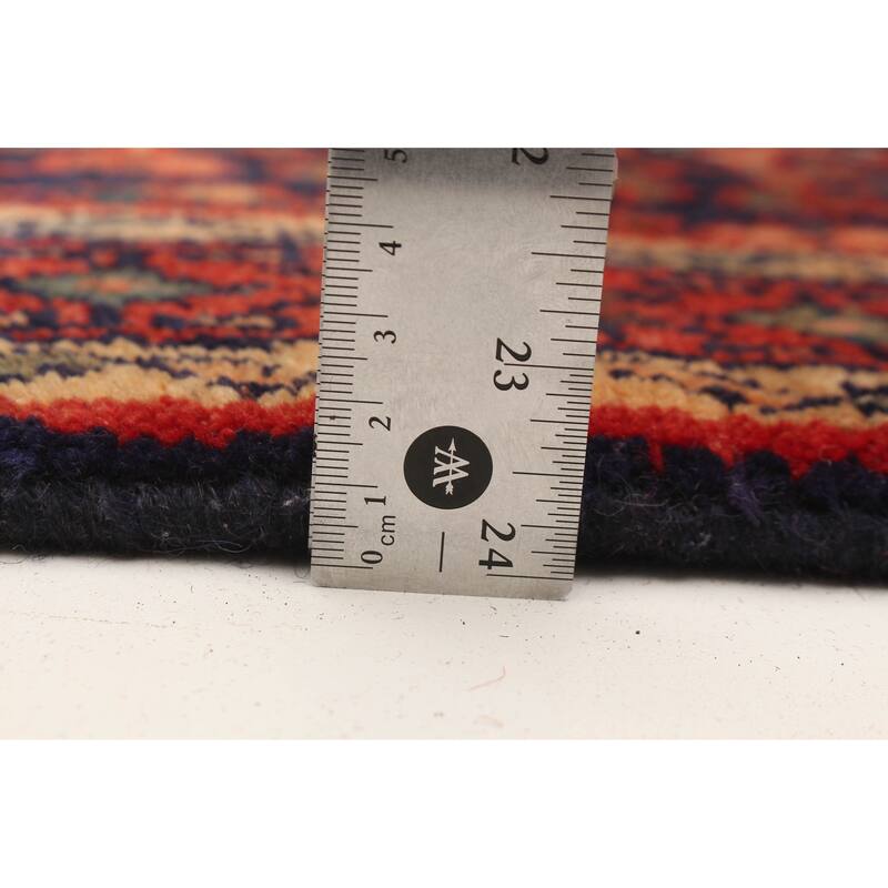 ECARPETGALLERY Hand-knotted Andelz Navy Wool Rug - 3'8 x 9'8