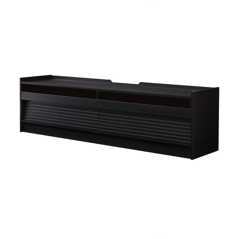 Christopher Knight Home - Mirod Modern TV Stand with Storage, Charging Ports & LED Ambiance