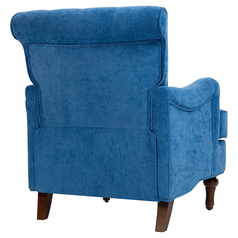 Club Chair Side Chair Upholstered Chair with Armrests, Light Blue Padded Chair Reception Chair Dining Chair