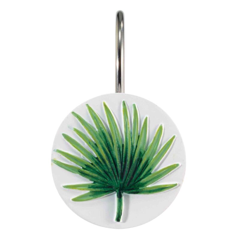 Avanti Linens Viva Palm Shower Hooks - Green