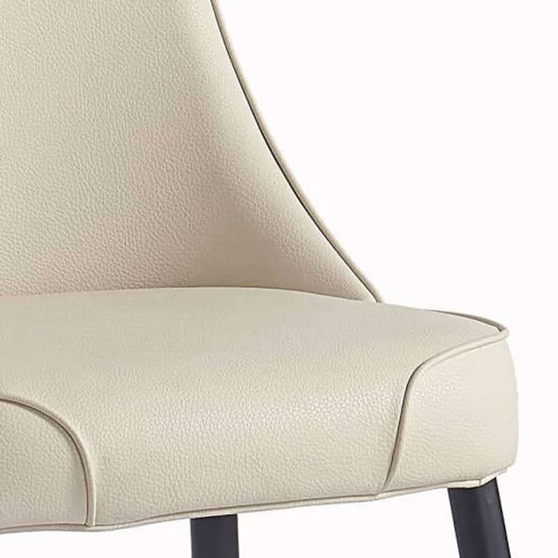 Modern Faux Leather Side Chair - Set of 2 - N/A
