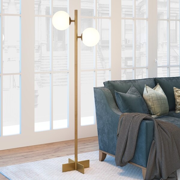 2 globe floor lamp on sale
