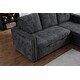 preview thumbnail 19 of 30, Morden Fort Velvet Reversible Sleeper Sectional Sofa L-Shape 3 Seat Sectional Couch with Storage