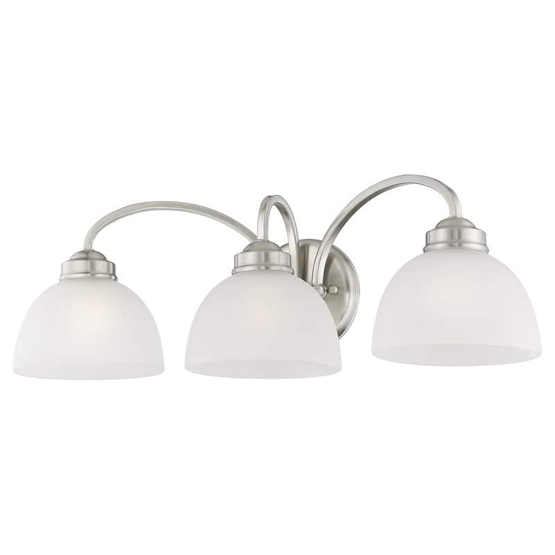 Livex Lighting 3 Light Brushed Nickel Bath Vanity, 4233-91 - 25" W X 8" H X 8" EXT