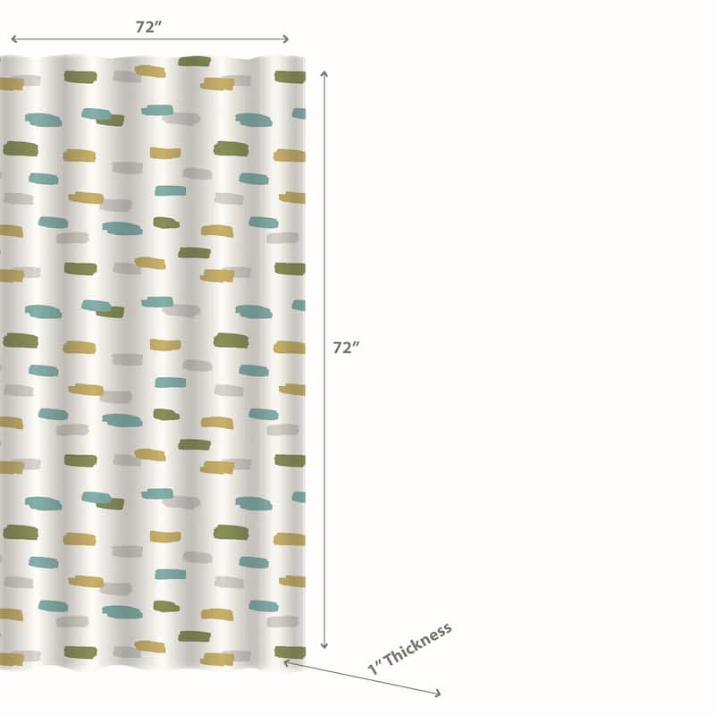IH Casa Decor Peva Shower Curtain With 12 Polyresin Hooks Hyphen - Grey