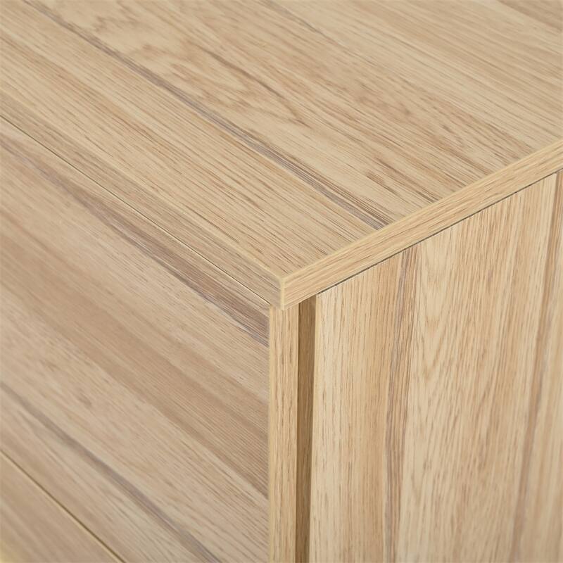 Modern 6 Drawer Dresser for Bedroom, Wide Chest of Drawers with Ample Storage, Sturdy Gloss Finish