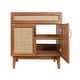 preview thumbnail 21 of 45, Javer Bohemian Rattan Freestanding 2-Shelf Bath Vanity Cabinet Base Only (Sink Basin not Included)