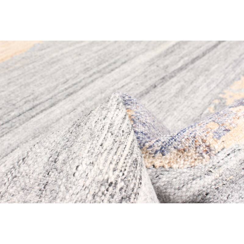 ECARPETGALLERY Flat-Weave Ankara FW Grey Wool Kilim - 5'2 x 7'7