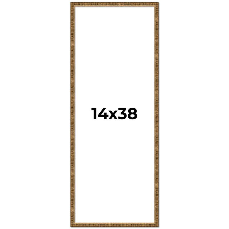 14x38 Frame Gold Kingsley Distressed Solid Wood Picture Frame Width
