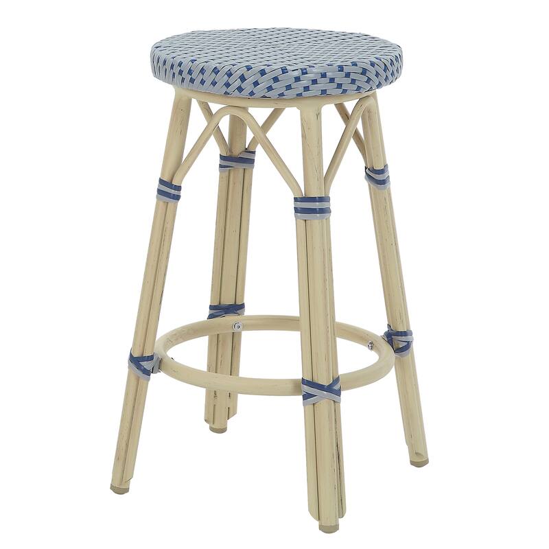 Elena Bohemian Round Wicker Patio Stools (Set of 2) by Furniture of America