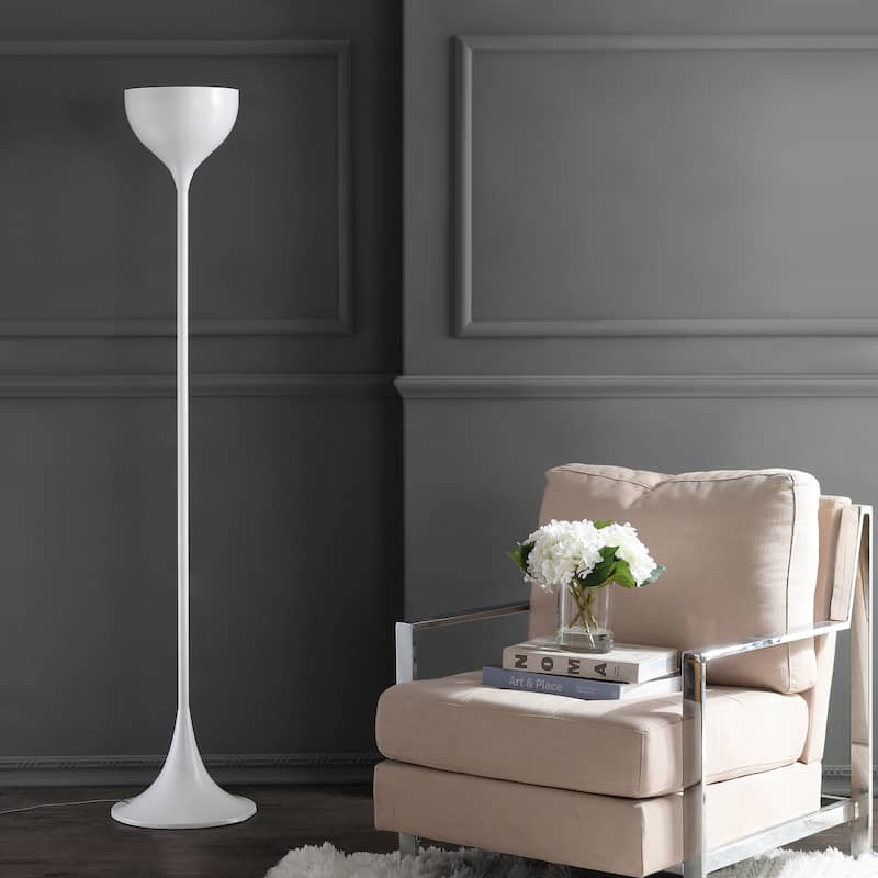 Newman 69.5" Metal LED Floor Lamp, White by JONATHAN Y