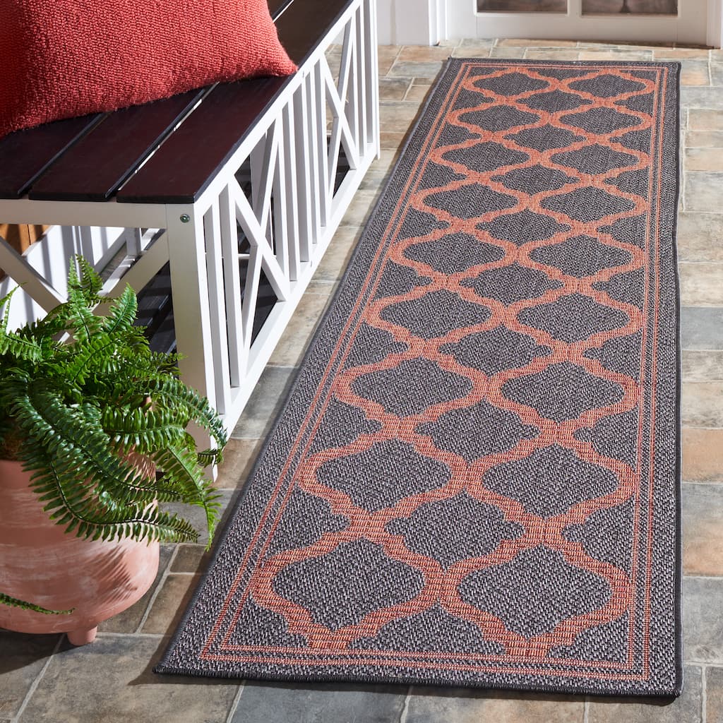 SAFAVIEH Bermuda Washable Edelt Indoor/ Outdoor Waterproof Rug - 2' x 8' Runner