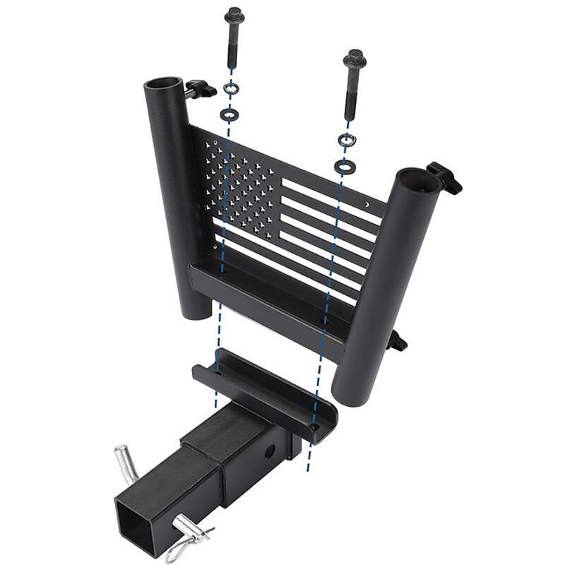 Hitch Flag Pole Holder, Truck Hitch Flag Pole Holder for Standard 2" Receivers Fits for Truck SUV RV Trailer