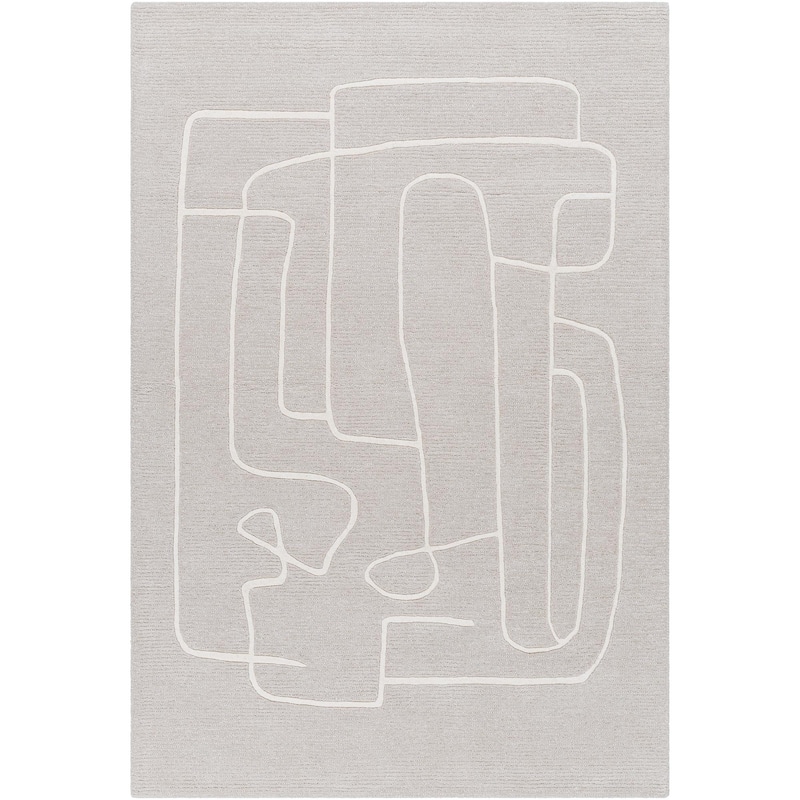 Livabliss Rossi Modern Area Rug - Gray/White - 9' x 12'