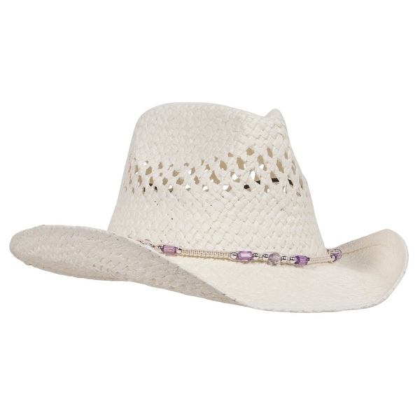 MG Womens Straw Outback Toyo Cowboy Hat