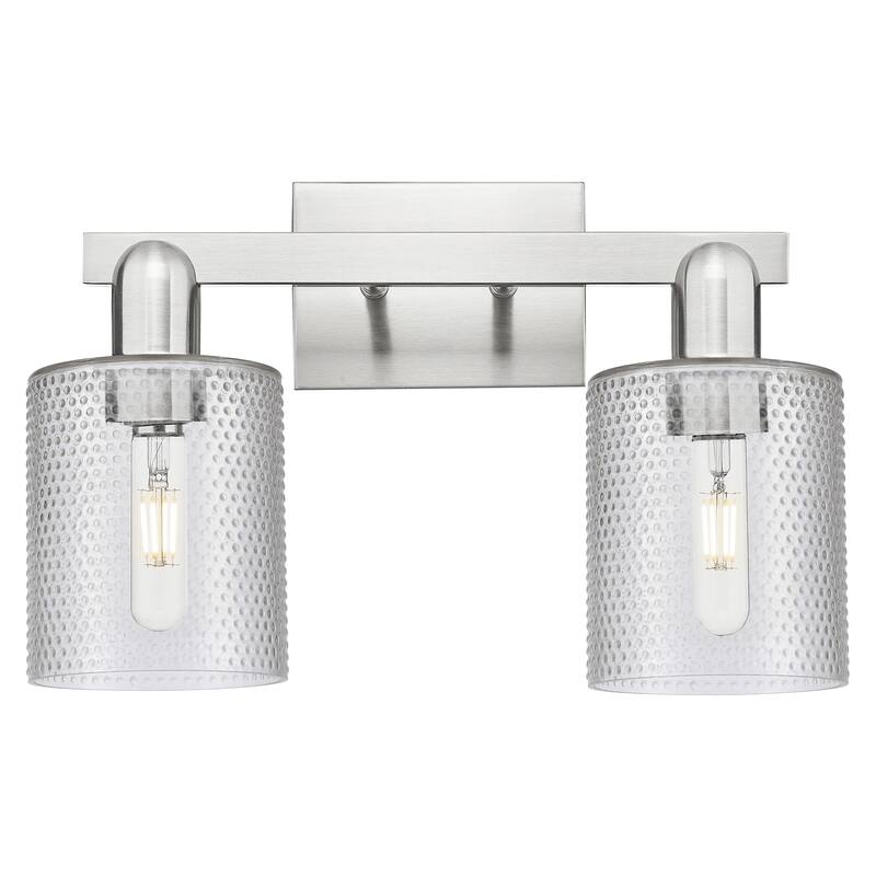 Innovations Lighting 716-2W-11-16 Cobbleskill Vanity Cobbleskill 2 - Brushed Satin Nickel / Clear
