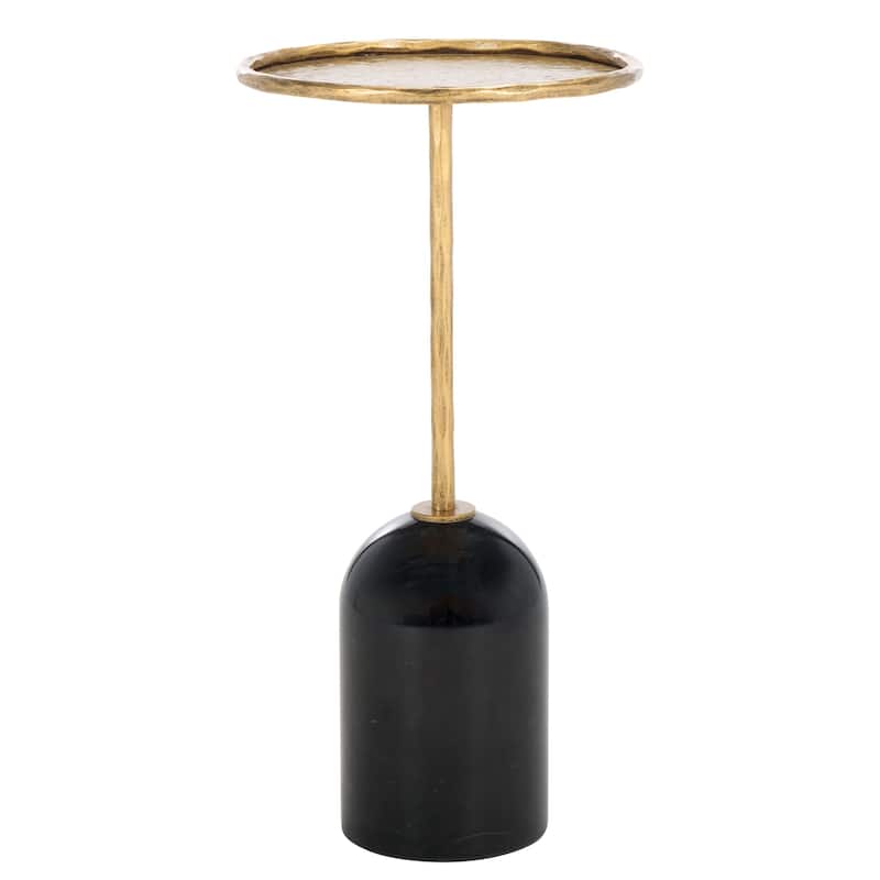 SAFAVIEH Couture Tanyarose Metal & Marble Drink Table - 12"W x 12"D x 24"H