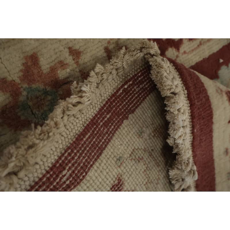 Hand Knotted Oriental 100% Wool Carpet Traditional All-Over Oranges & Rust Ziegler Area Rug - 3' 1'' X 1' 11''