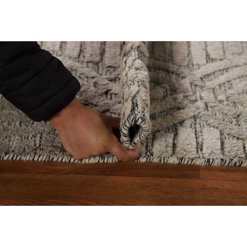 Modern Moroccan Oriental Accent Rug Hand-Knotted Wool Carpet - 2'0"x 3'0"