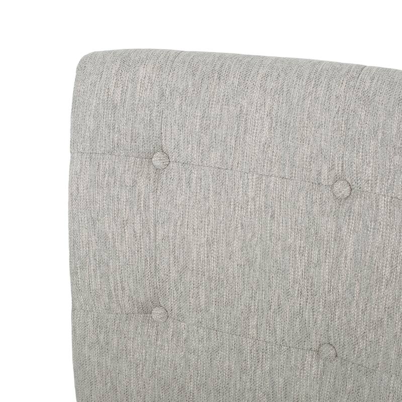 Modern Set of 2 Dining Chairs with Leather Tufted Backrest, Foam-Padded Seat, Solid Wood Legs for Dining Room Living Room
