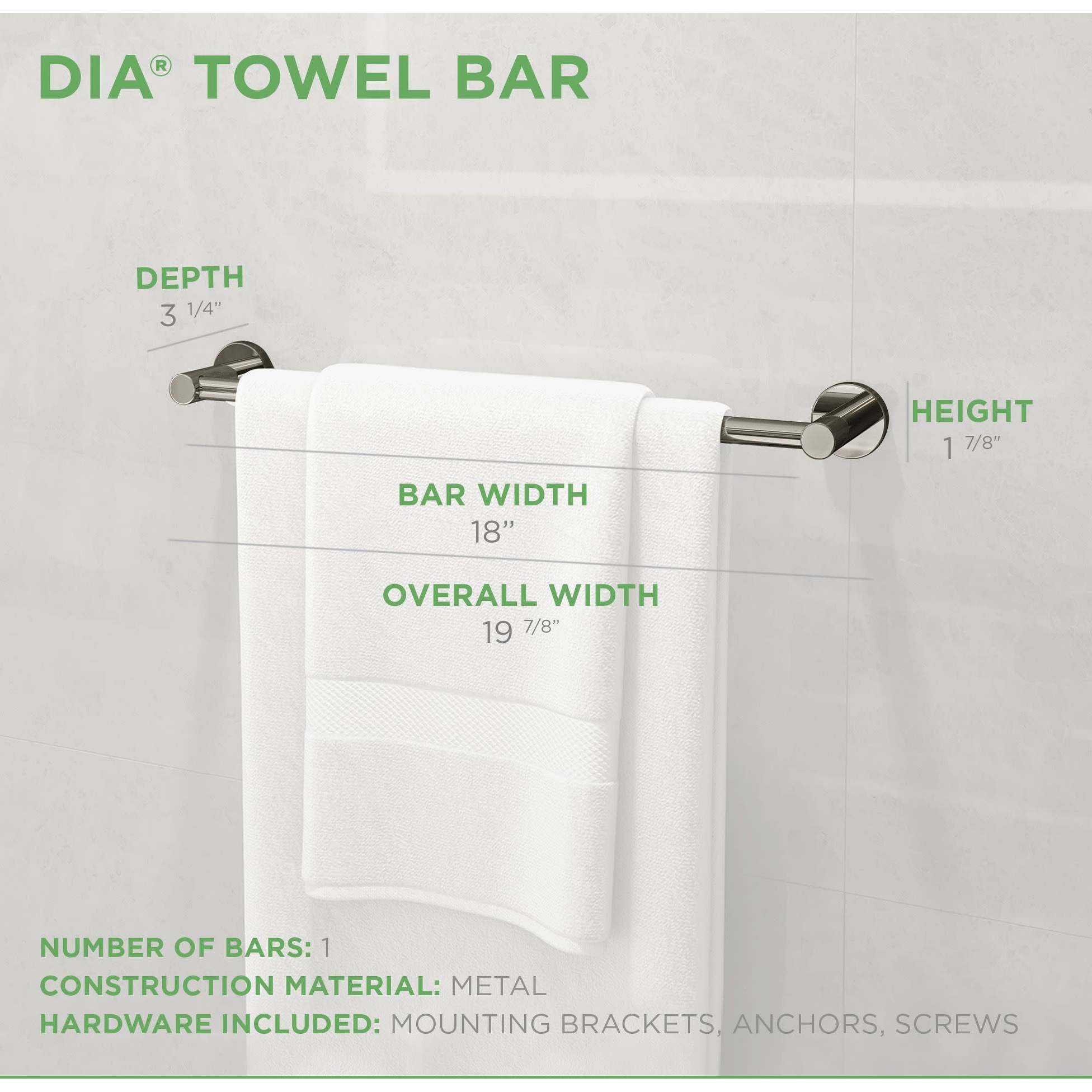 Symmons dia store towel bar