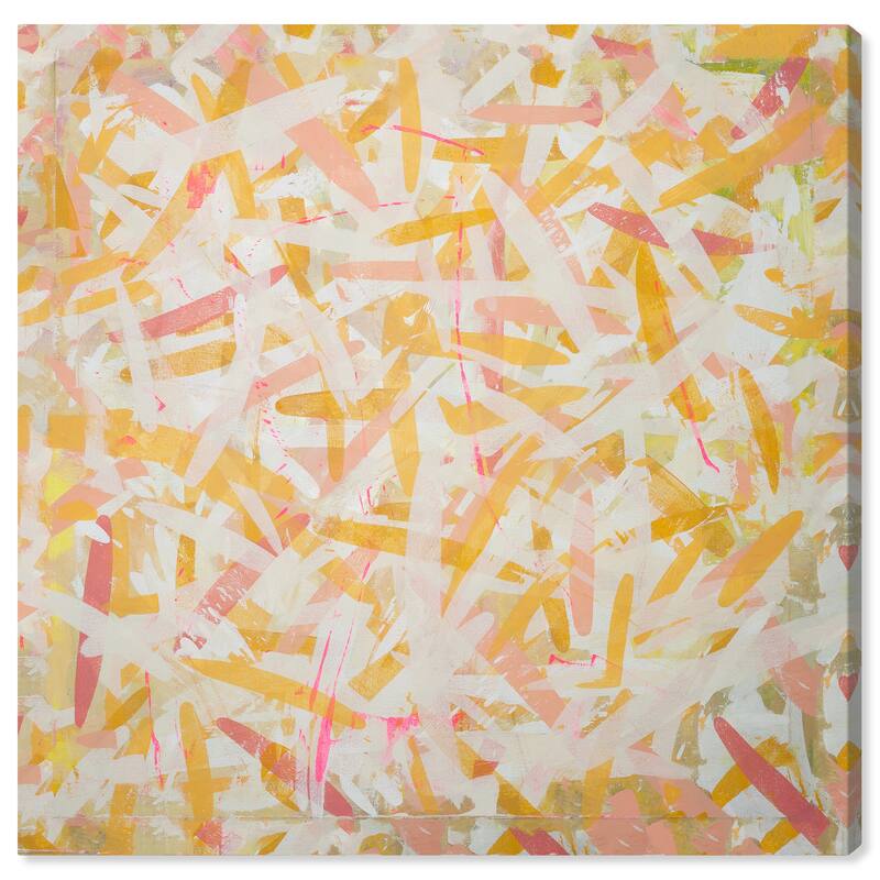Wynwood Studio Canvas Abstract Sun Confetti Yellow and Modern & Contemporary Wall Art Canvas Print