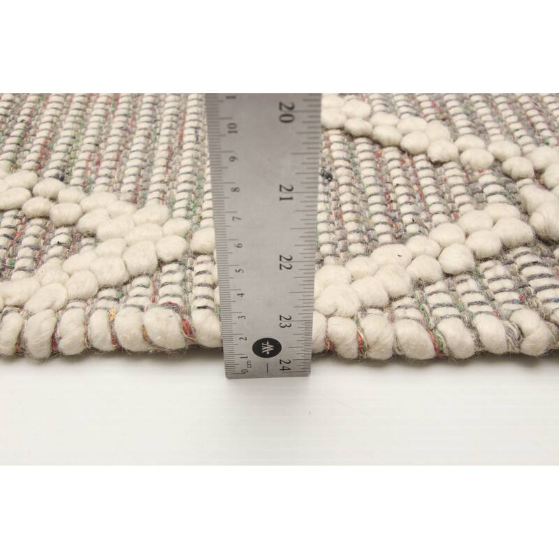 ECARPETGALLERY Braid weave Sienna Cream Wool Rug - 5'11 x 8'11