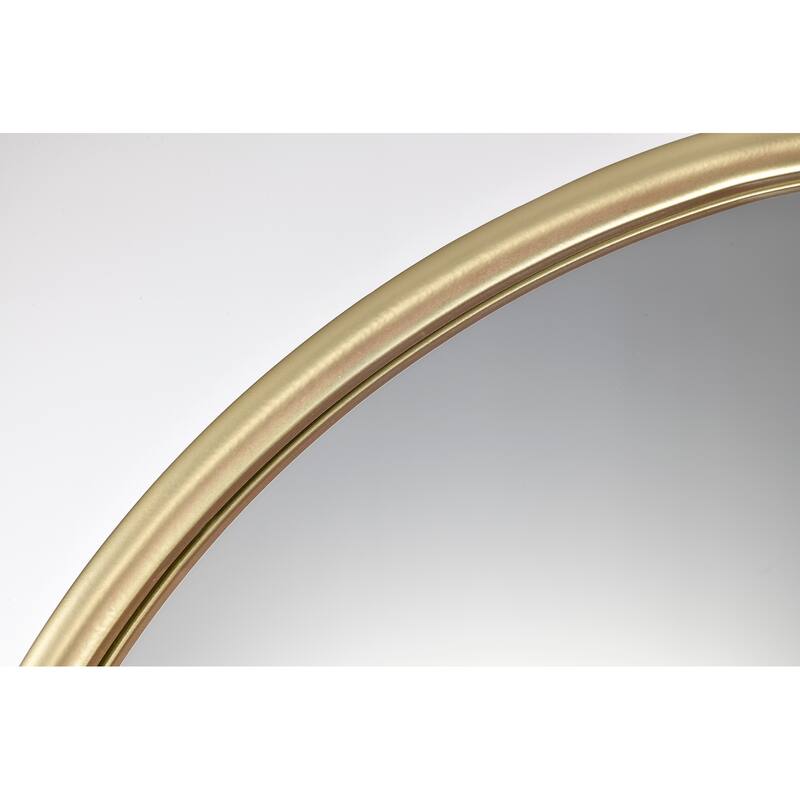 Gold 24 in. W x 35 in. H Arched Metal Frame Iron Modern Accent Mirror - 23.6 in. W x 35.5 in. H x 1 in. D