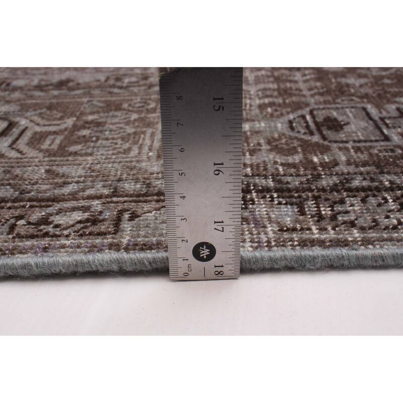 ECARPETGALLERY Hand-knotted Color Transition Grey Wool Rug - 6'3 x 9'6