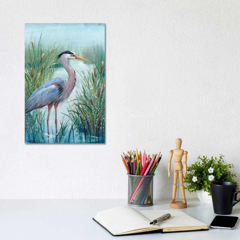 iCanvas "Marsh Heron I" by Tim OToole Canvas Print