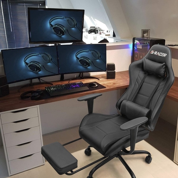 Chairs with best sale built in footrest