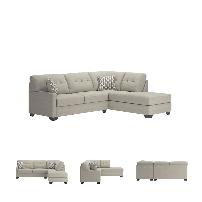 Signature Design by Ashley Mahoney 2-Piece Sleeper Sectional with Chaise - 105"W x 90"D x 37"H