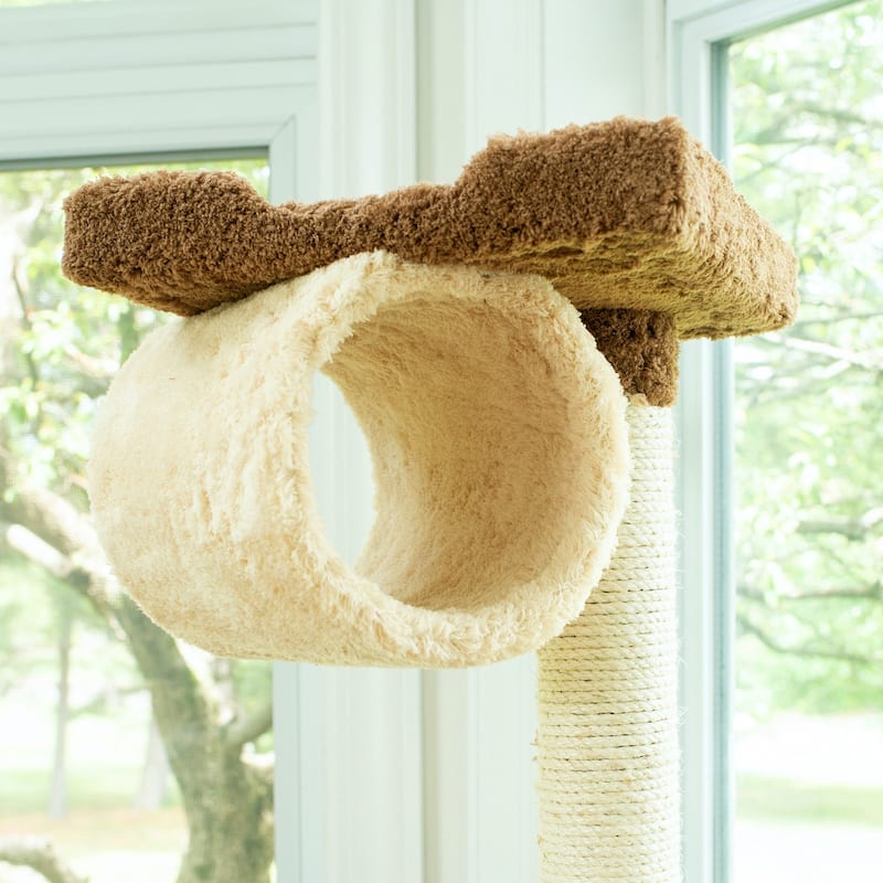 70" Real Wood Cat tree With Scratch posts, Hammock for Cats and Kittens