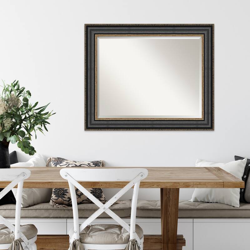 Beveled Wall Mirror - Thomas Black Bronze Frame - Thomas Black Bronze
