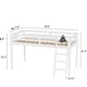 preview thumbnail 8 of 57, Espresso Wood Junior Loft Bed with Stairs for Adults, Kids and Young Teens
