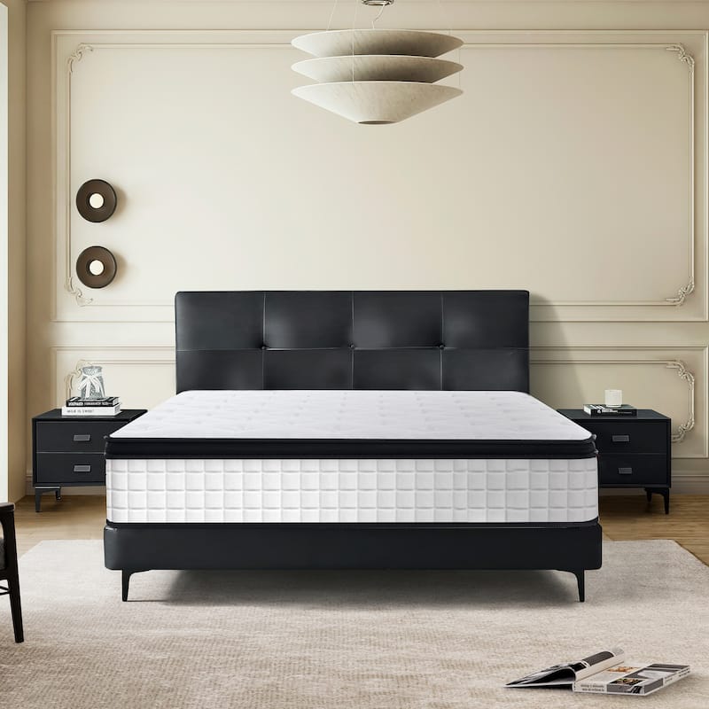 12 Inch 7-Zoned Cool Memory Foam Individual Pocket Spring Hybrid Mattress