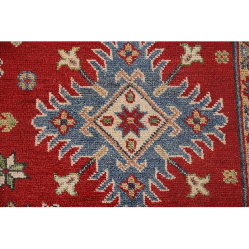 Traditional Red Kazak Area Rug Handmade Wool Carpet - 6'6"x 9'8"