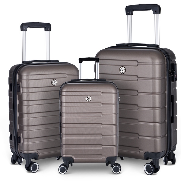 Luggage Suitcase 3 Piece Sets Hardside Carry on luggage with Spinner Wheels 20 24 28 Bed Bath Beyond 38421893
