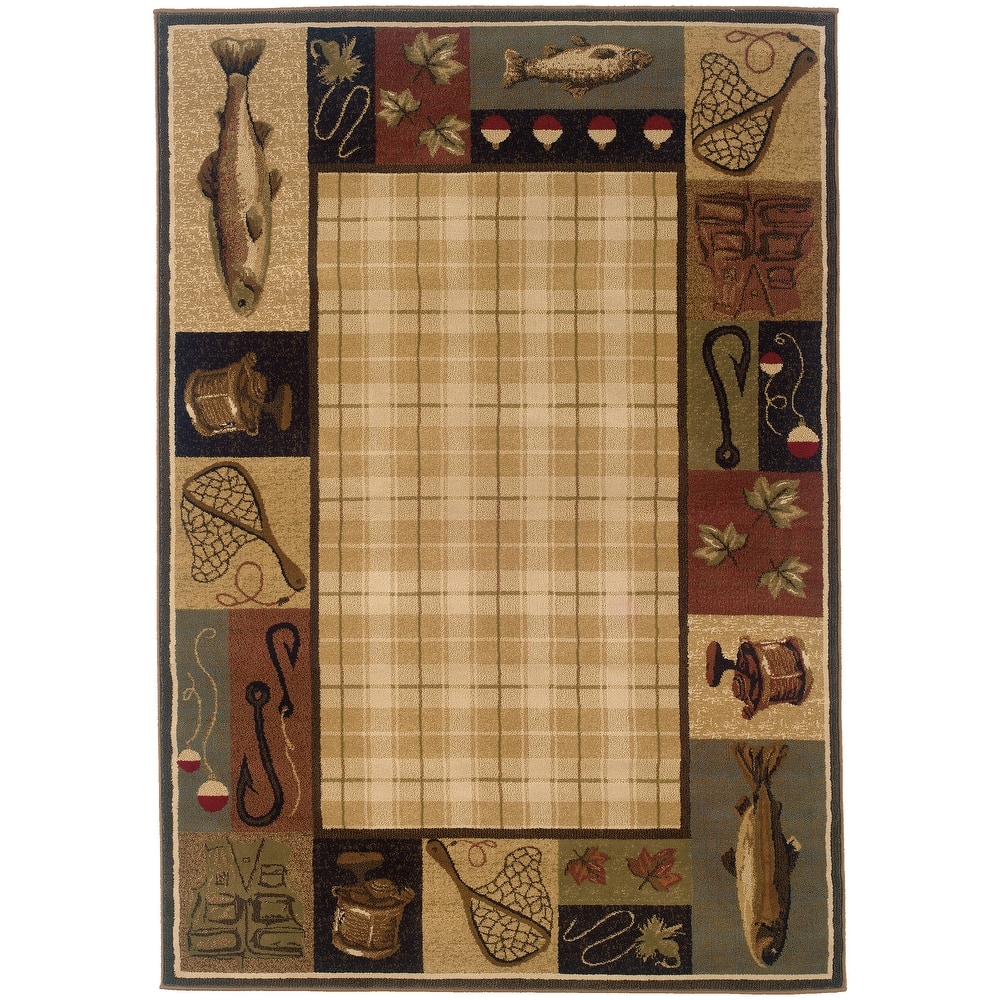 Style Haven Hearthstone Lodge Beige/ Black Area Rug