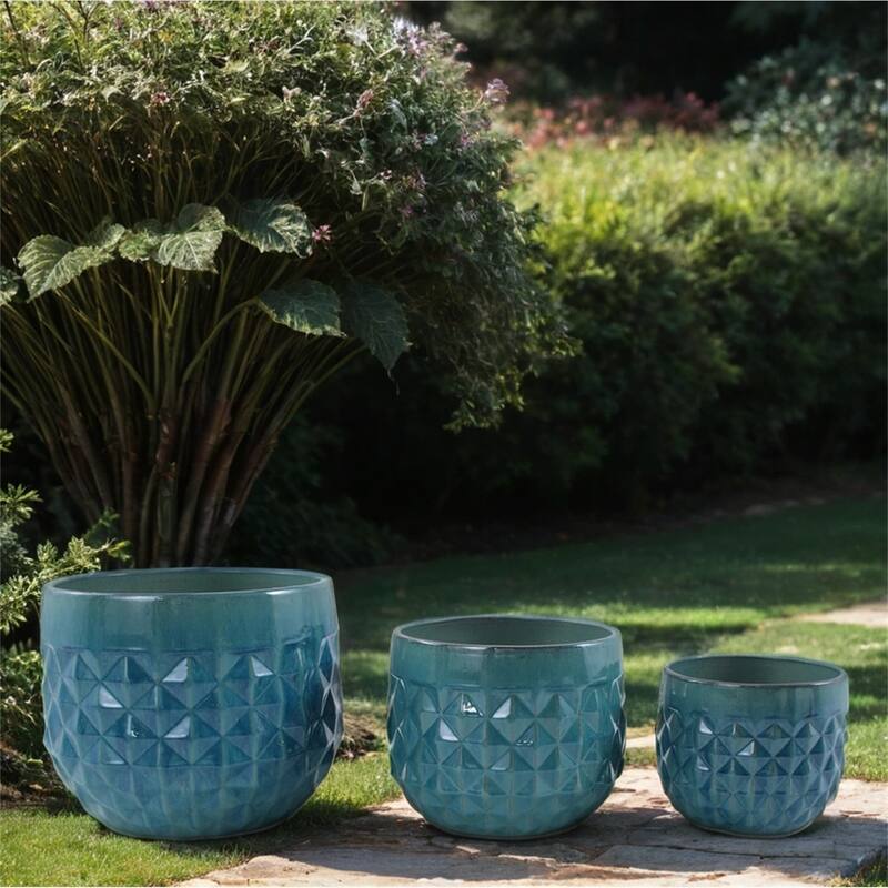 Modern Ceramic Flowerpot (Set of 3)
