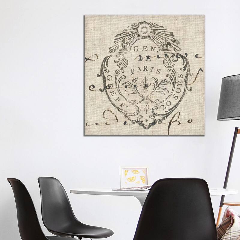 iCanvas "Letter Crest I" by Wild Apple Portfolio Canvas Print - 37x37x1.5