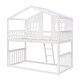 preview thumbnail 34 of 40, Modren Twin Over Twin House Bunk Bed With Ladder And Solid Construction
