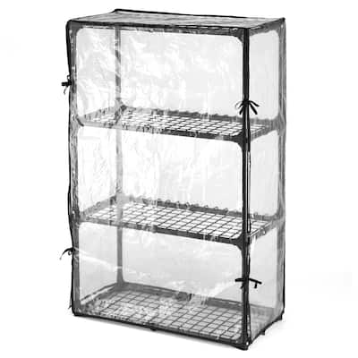 4-shelf Wire Rack(1 Pack) With Cover, Versatile Design Heavy Duty Storage Shelf