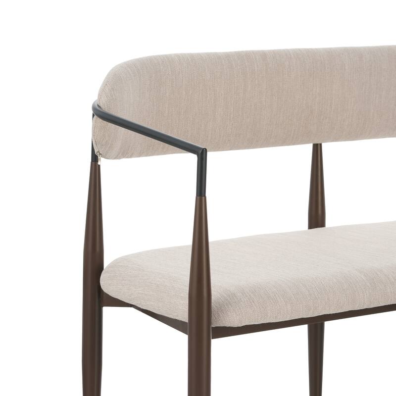 Christopher Knight Home - Elias Modern Metal Loveseat Settee with Elegant Upholstered Seating