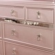 preview thumbnail 3 of 6, Furniture of America Dzhebel Modern 2-Piece Rose Gold Faux Leather Tufted Headboard Kids Panel Bed and Dresser Set