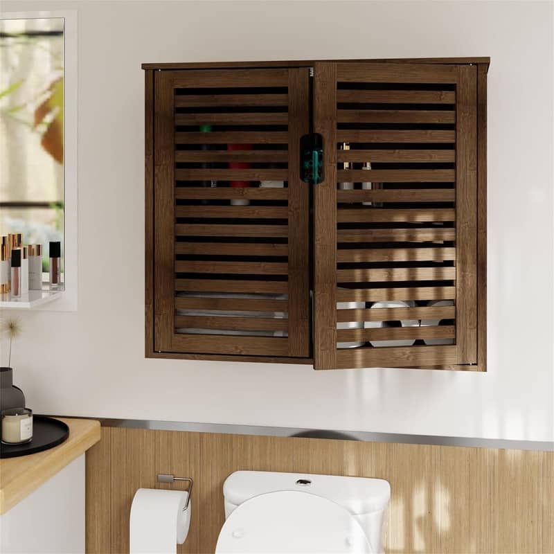 Over The Toilet Storage - 8.07"D x 23.03"W x 20.28"H - Walnut
