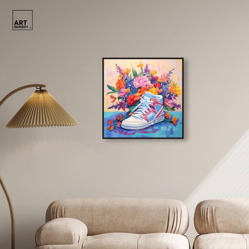 Colorful Sneaker Bouquet II Canvas by Art Remedy