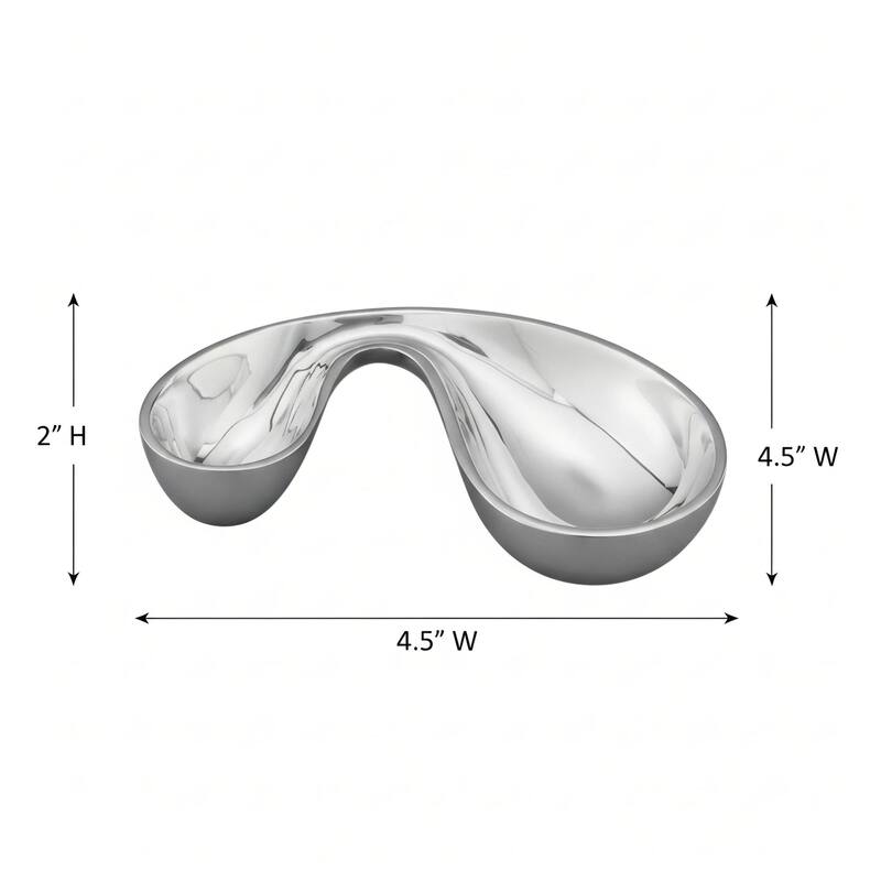 Nambe Morphik Olive Bowl - 7" x 11" x 4.5"